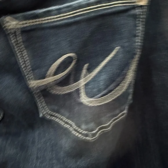 Express Women's Deep Indigo Boot Cut Jeans - Picture 6 of 7